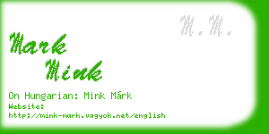 mark mink business card