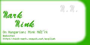 mark mink business card